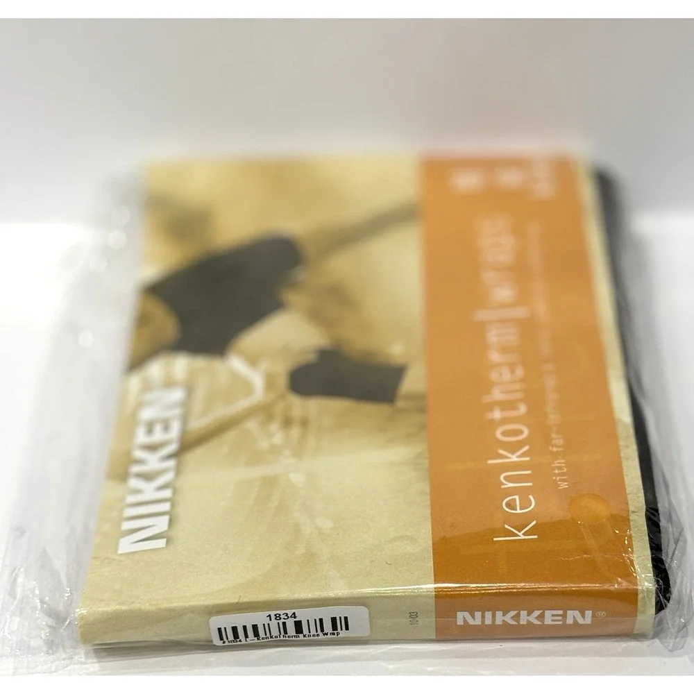 Nikken KenkoTherm Knee Wrap Large Black #1834 Far Infrared Ionic Support